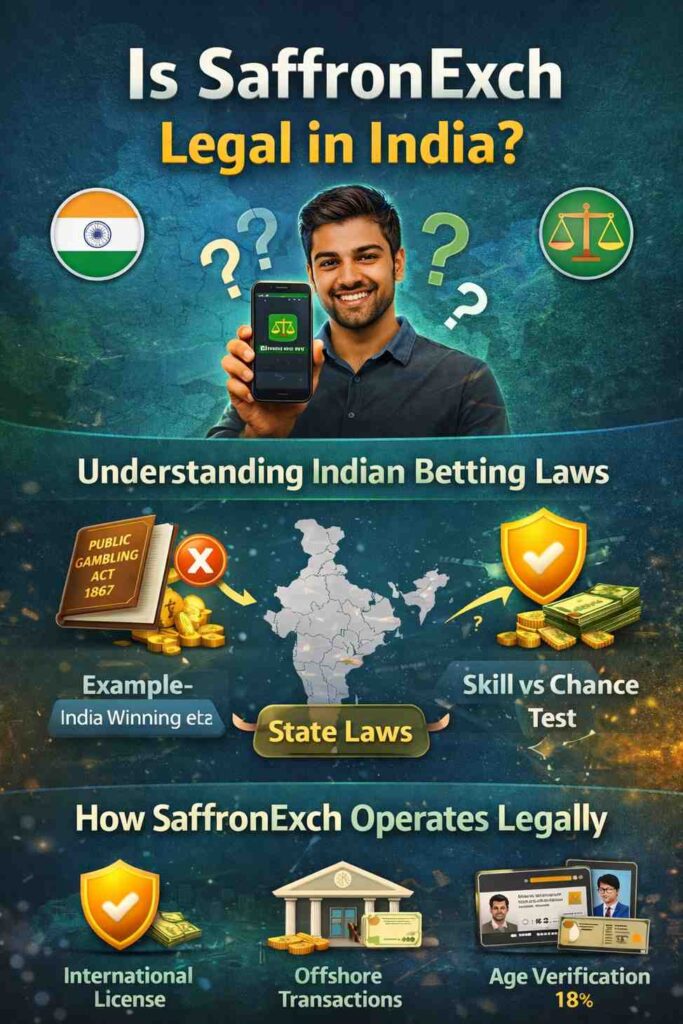 Is SaffronExch legal in India SaffronExch legality India 2026 guide covering taxes police and state laws complete analysis