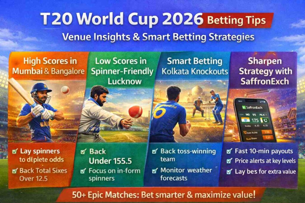 T20 World Cup 2026 betting tips venue insights and smart betting stratergies