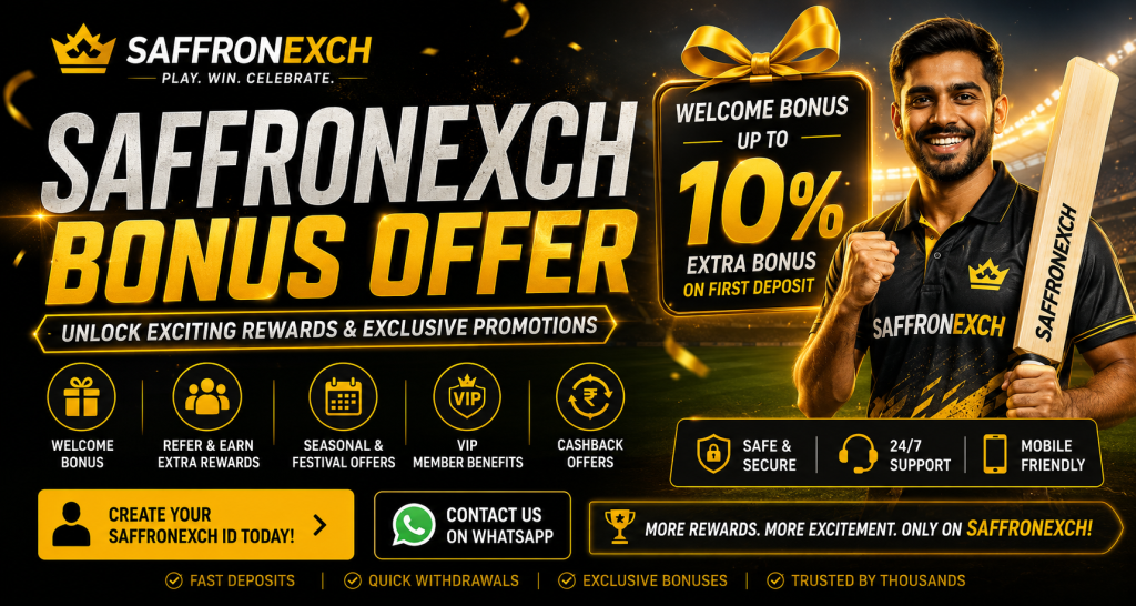 SaffronExch Bonus and offers